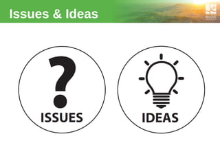 Issues & Ideas
 