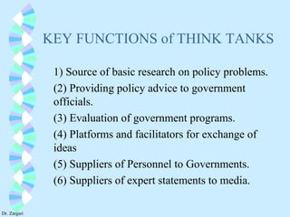Think tanks, an instrument for development | PPT