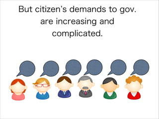 But citizen s demands to gov.
are increasing and
complicated.

 