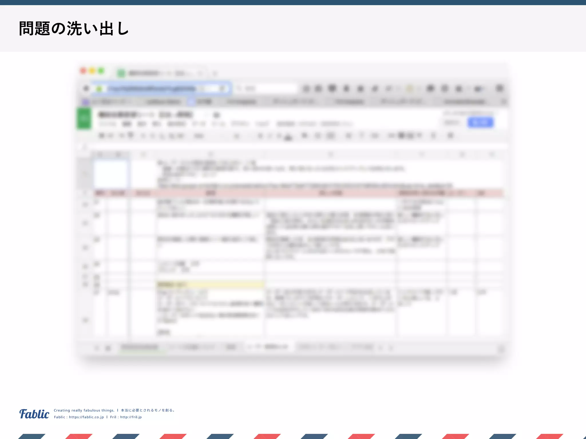 問題の洗い出し
 