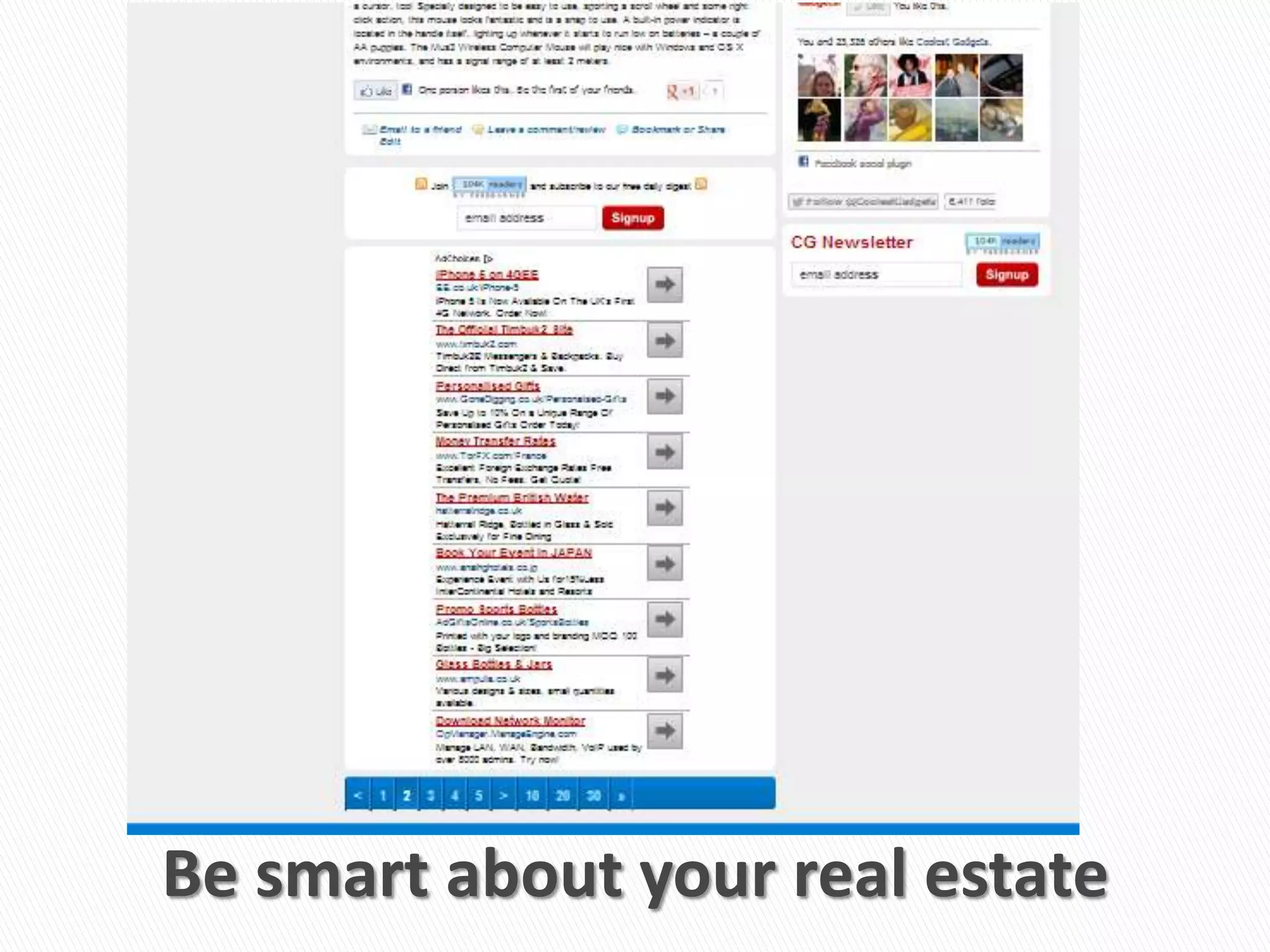 Be smart about your real estate
 