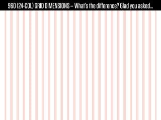 960 (24-COL) GRID DIMENSIONS – What’s the diﬀerence? Glad you asked...
 