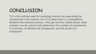 Conclusion Tl THIN LAYER CHROMATOGRAPHY.pptx