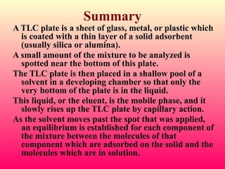 Tlc Building Components THIN LAYER CHROMATOGRAPHY (TLC) understanding | PPTX