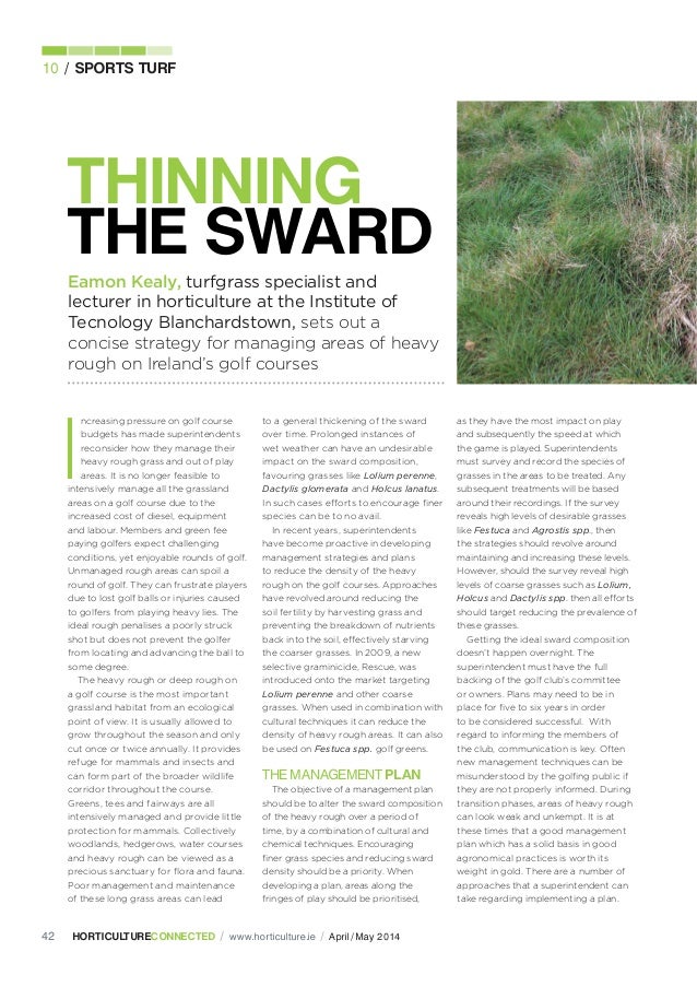 Thinning The Sward April