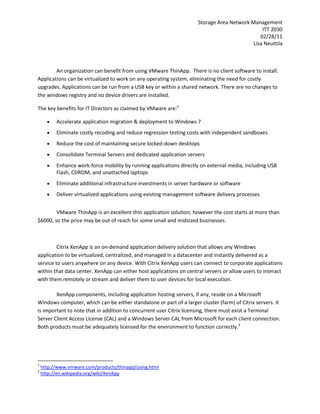 Thin Provisioning Comparison