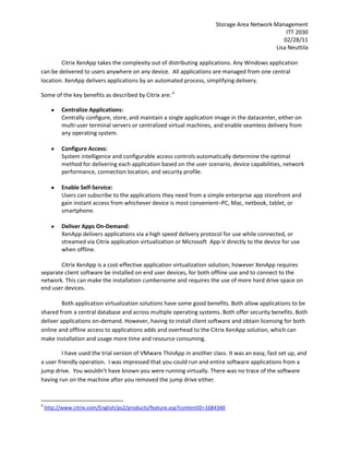 Thin Provisioning Comparison