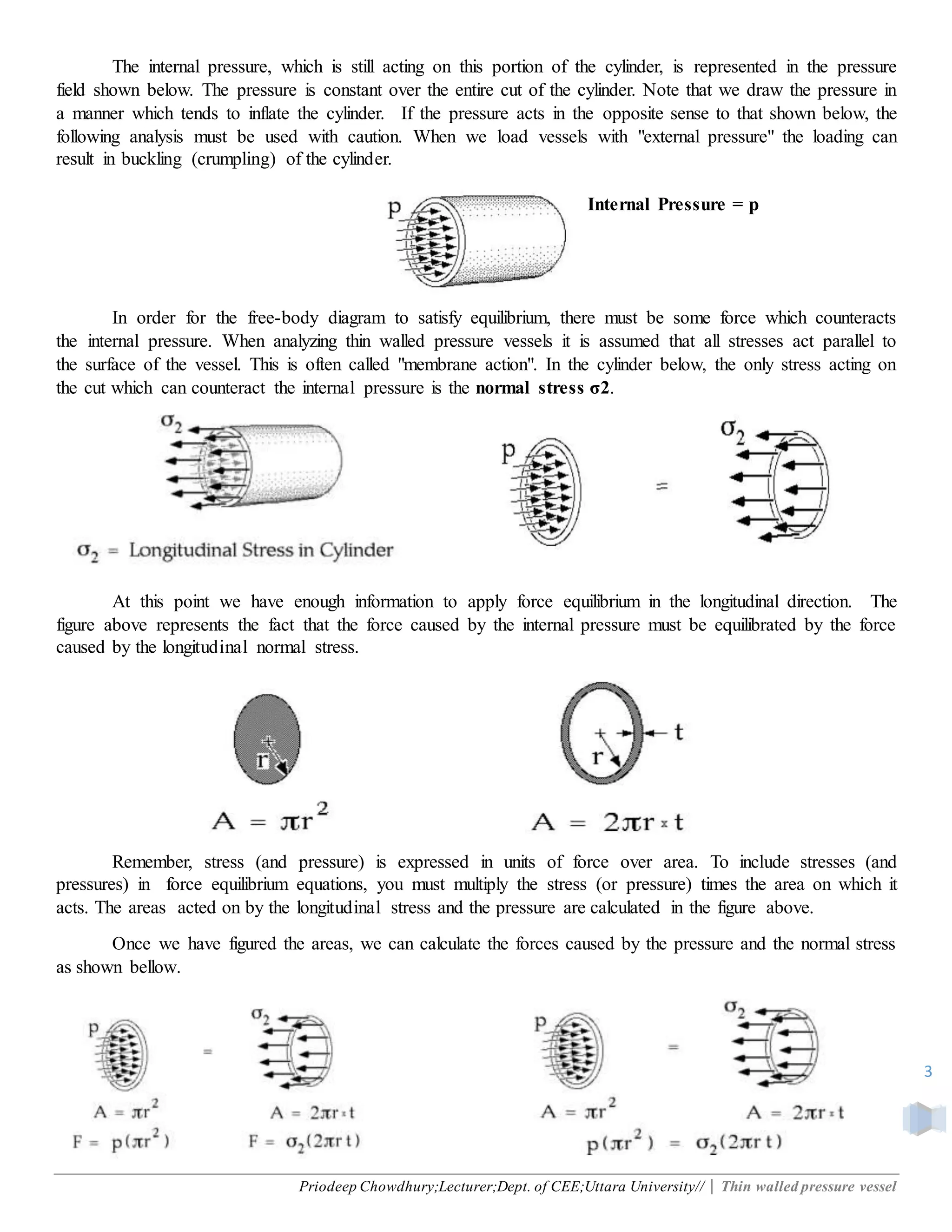 Solid Mechanics: Thin walled pressure vessel | DOCX