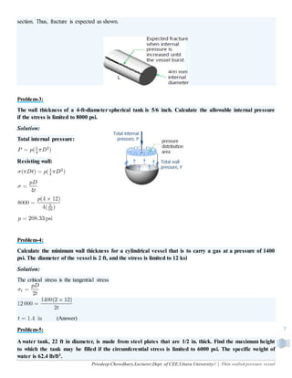 Solid Mechanics: Thin walled pressure vessel | DOCX