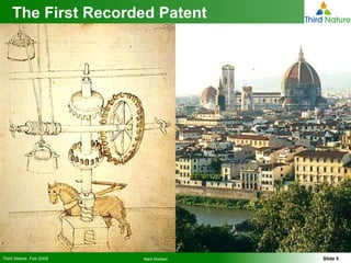The First Recorded Patent 
