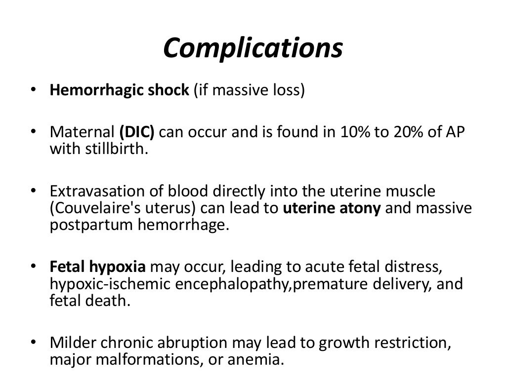 Third trimester bleeding
