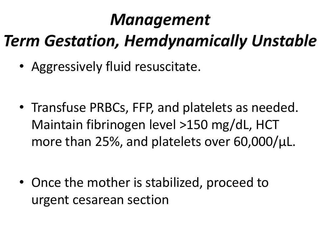 Third trimester bleeding