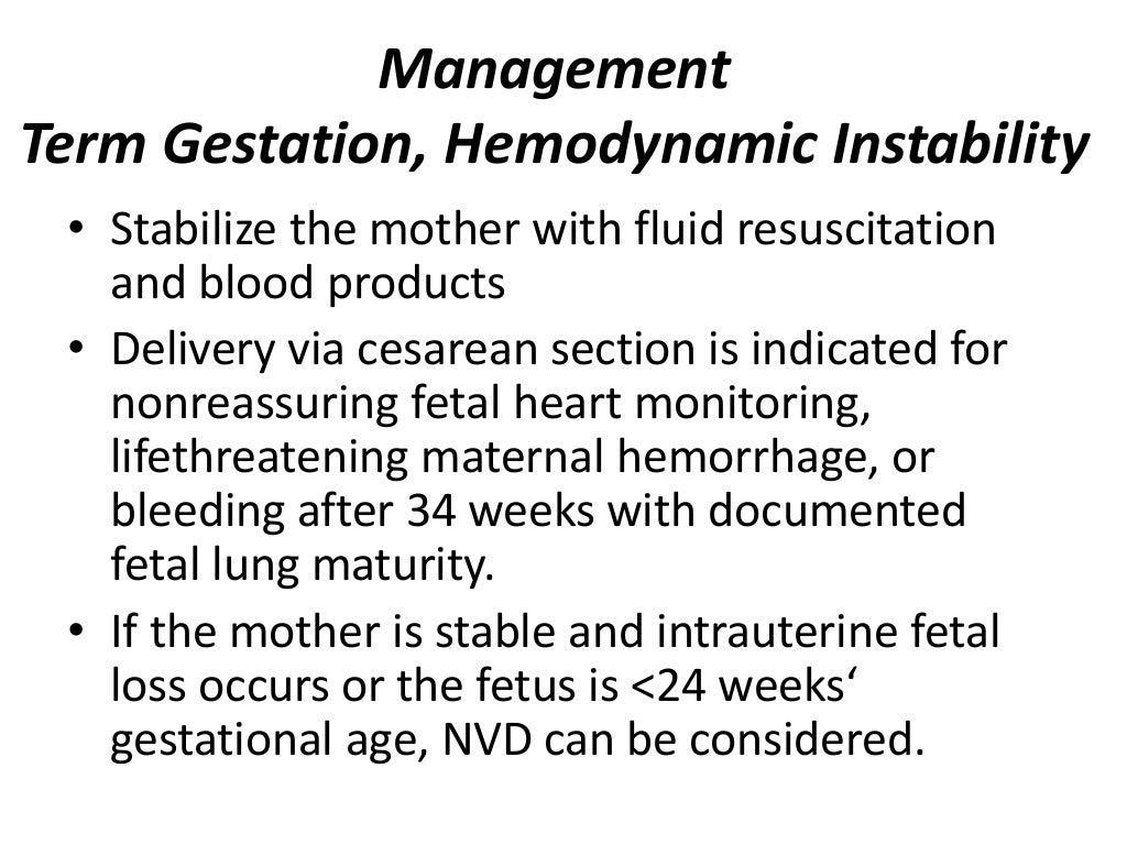 Third trimester bleeding