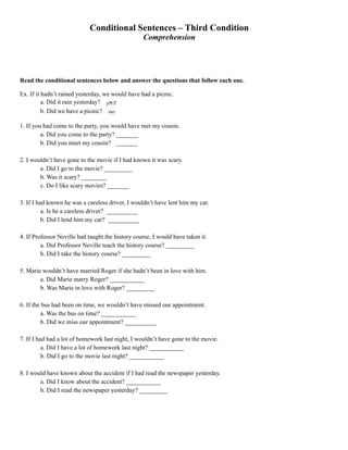 Third conditional | PDF