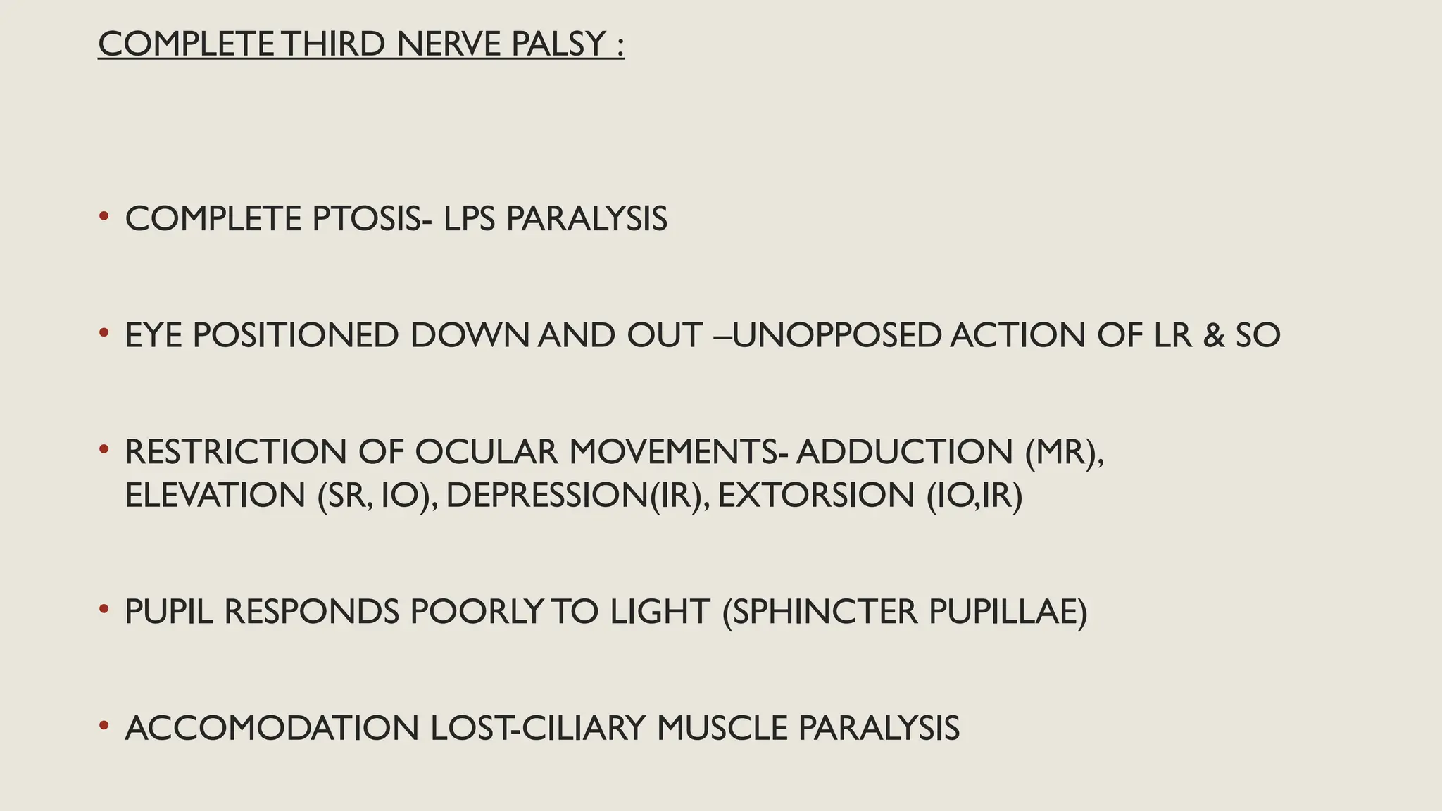 THIRD NERVE PALSY -OPHTHALMOLOGY POST GR | PPTX