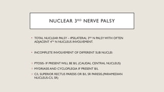THIRD NERVE PALSY -OPHTHALMOLOGY POST GR | PPTX
