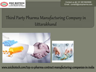 Contact us @ +91 9815620908
Email : contact@zoicpharma.com
www.zoicbiotech.com/top-10-pharma-contract-manufacturing-companies-in-india
 