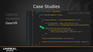 Case Studies
LogiLed
VlcMedia
GearVR
GearVR_APL.xml
 