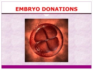 EMBRYO DONATIONS
 