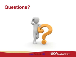 Questions?
Image shared under CC0
 