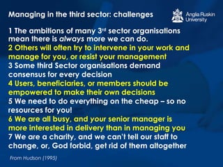 Third sector leadership and management 1 | PPT