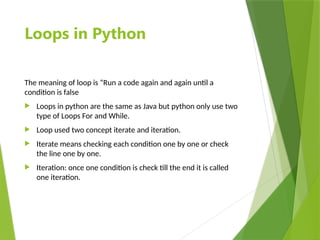 Comprehensive Guide to Looping Constructs in Python Programming | PPTX