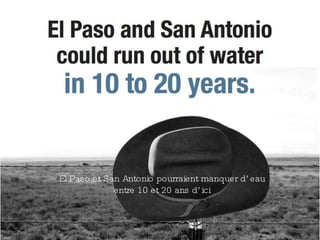 El Paso et San Antonio pourraient manquer d’eau entre 10 et 20 ans d’ici 