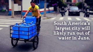 Thirstier - Time is short. We are running out. #drought #California #SaoPaulo #Water #Conserve