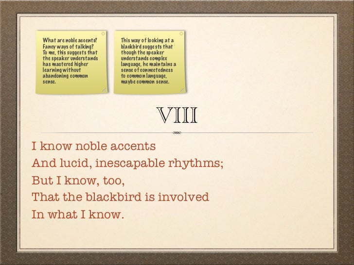 Thirteen Ways of Looking at a Blackbird