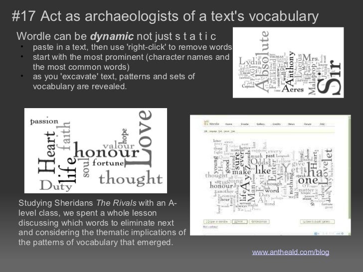 38 intersting ways to use Wordle in the classroom