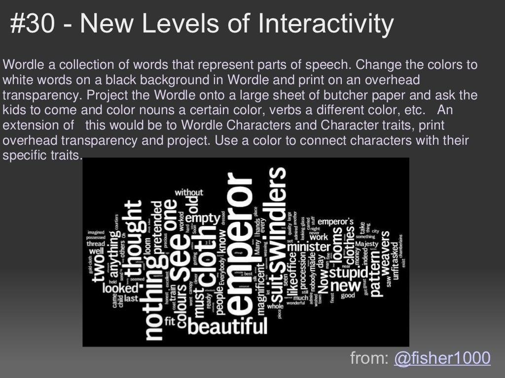 38 intersting ways to use Wordle in the classroom