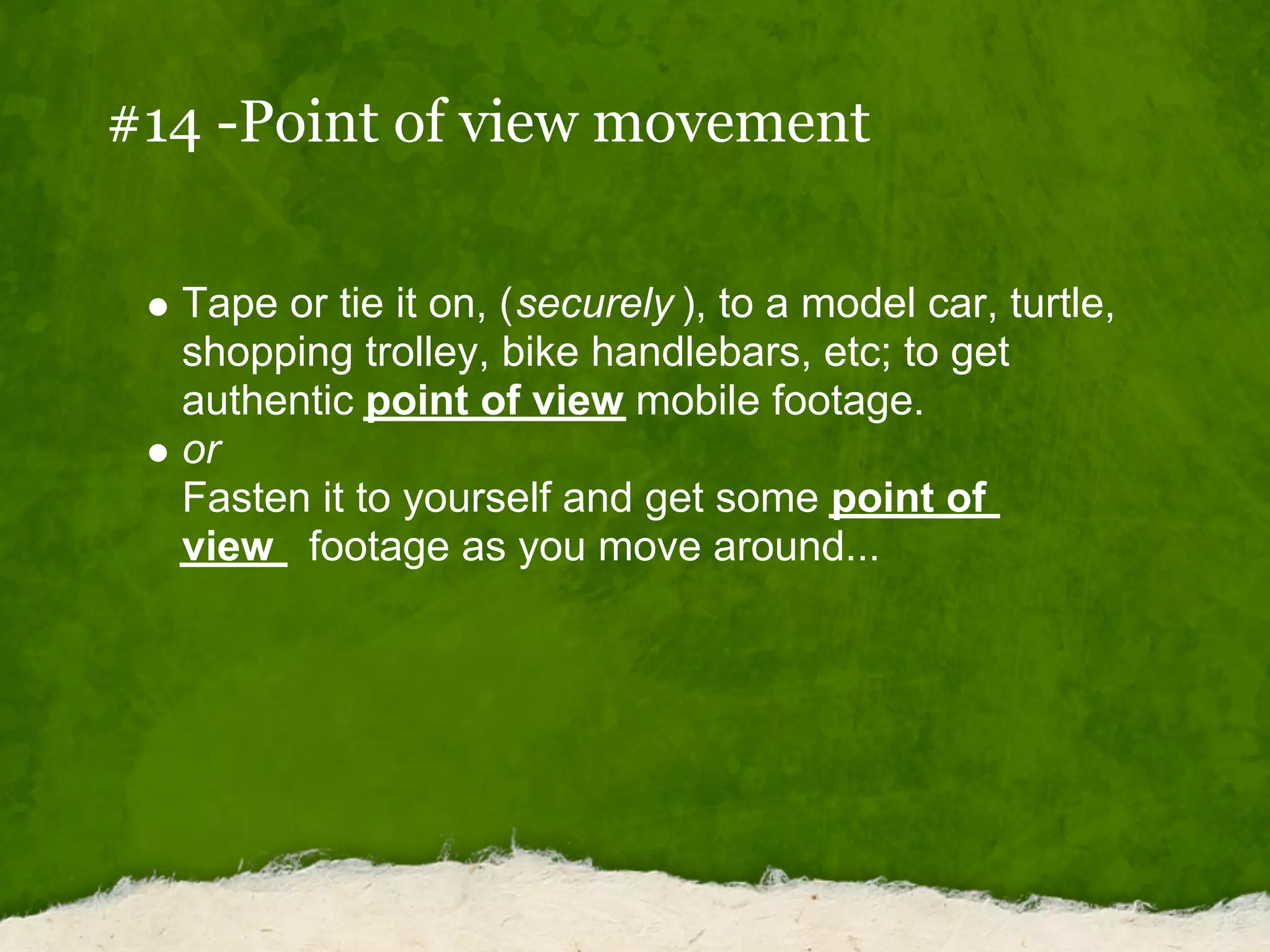 Thirty Nine Interesting Ways To Use Your Pock