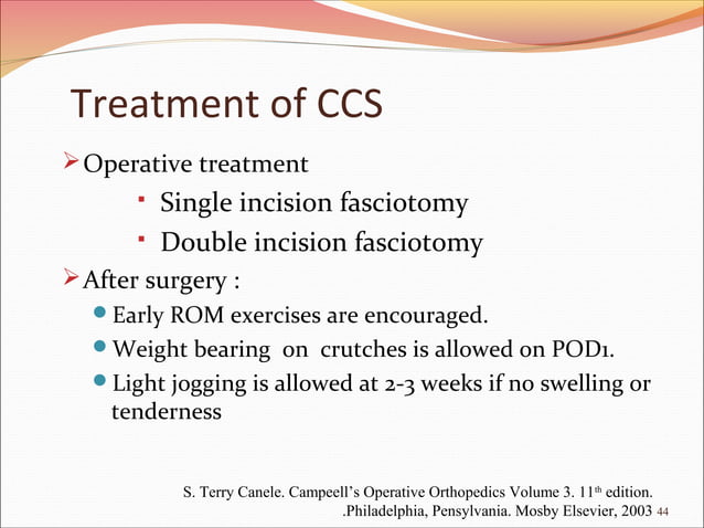 Compartment syndrome, acute, chronic, anatomy and operation | PPT