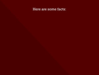 Here are some facts:
 