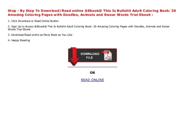 Ebook This Is Bullshit Adult Coloring Book 30 Amazing