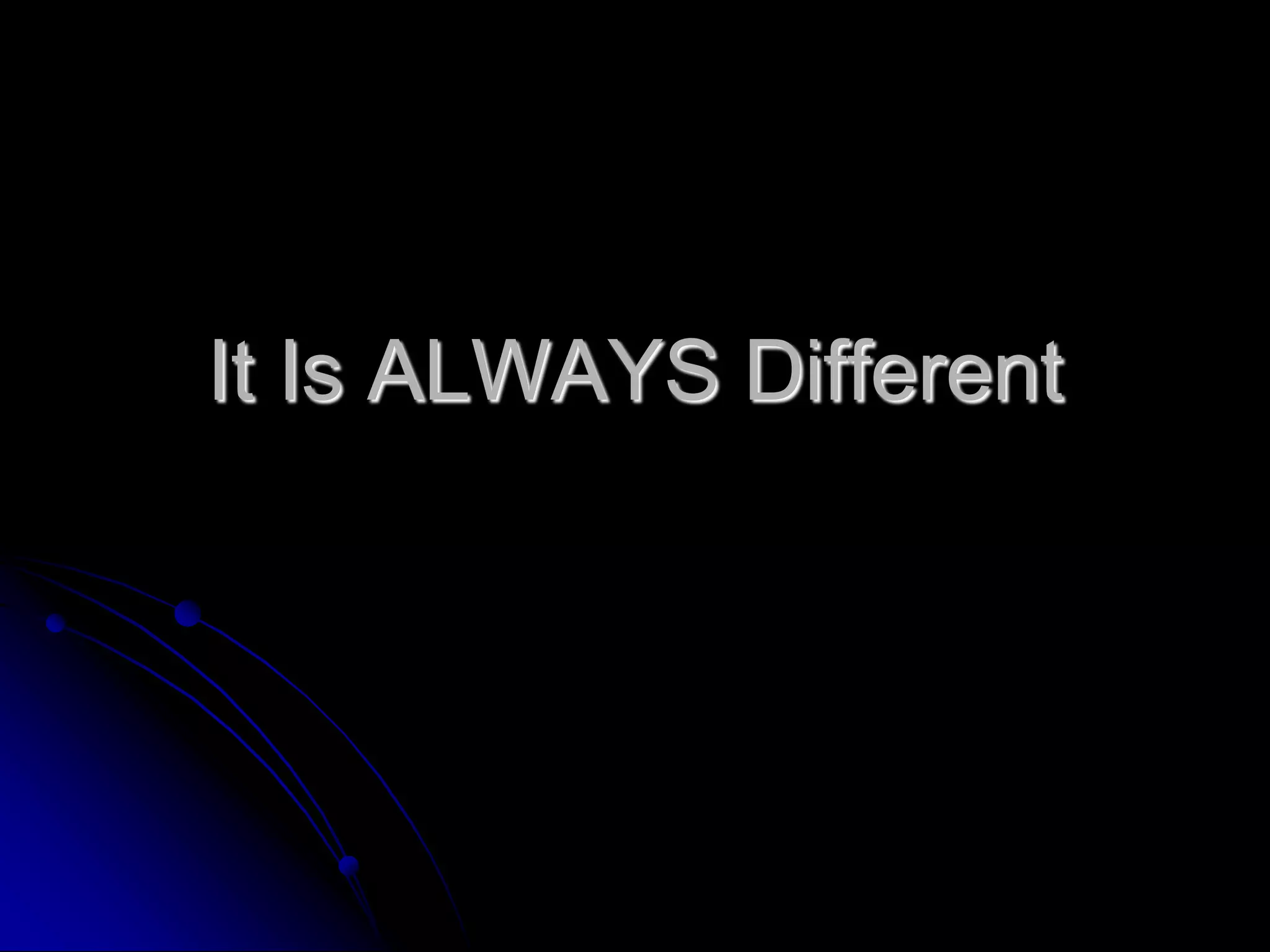 But This Time Its Different