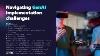 Gen-AI in Telcos: Strategies, Challenges & Impact | PPTX