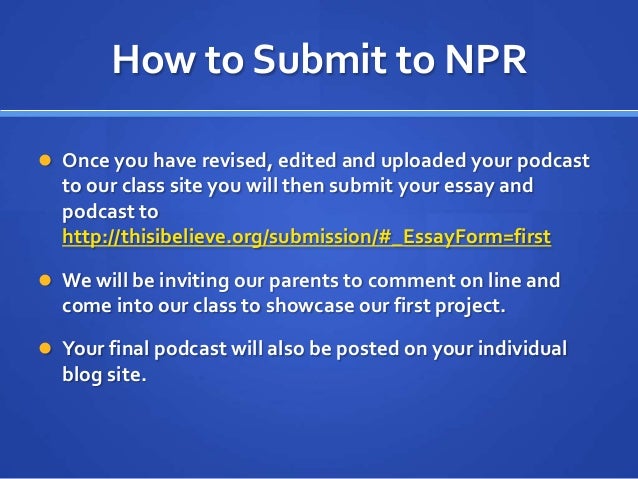 This i believe essay format image