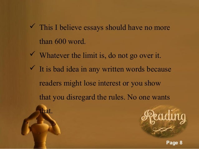 This is believe essays