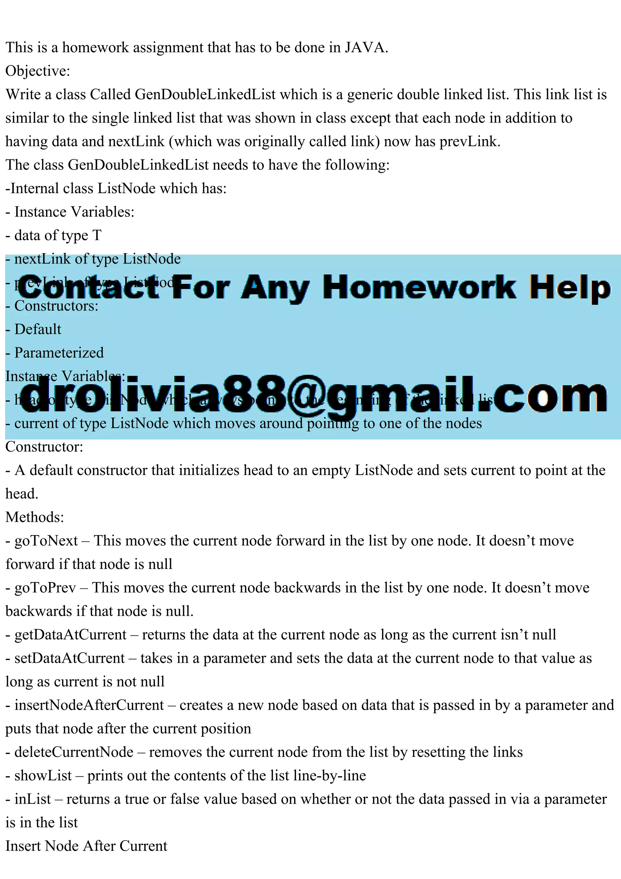 This is a homework assignment that has to be done in JAVA.Objectiv.pdf