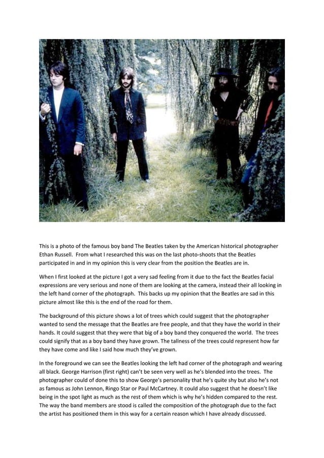 This is a photo of the famous boy band the beatles taken by the This is a photo of the famous boy band the beatles taken by the