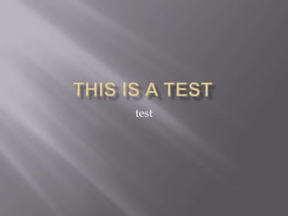 Thisis a test test 