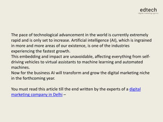 THIS IS HOW AI WILL CHANGE THE FACE OF MARKETING IN 2024 | PPTX