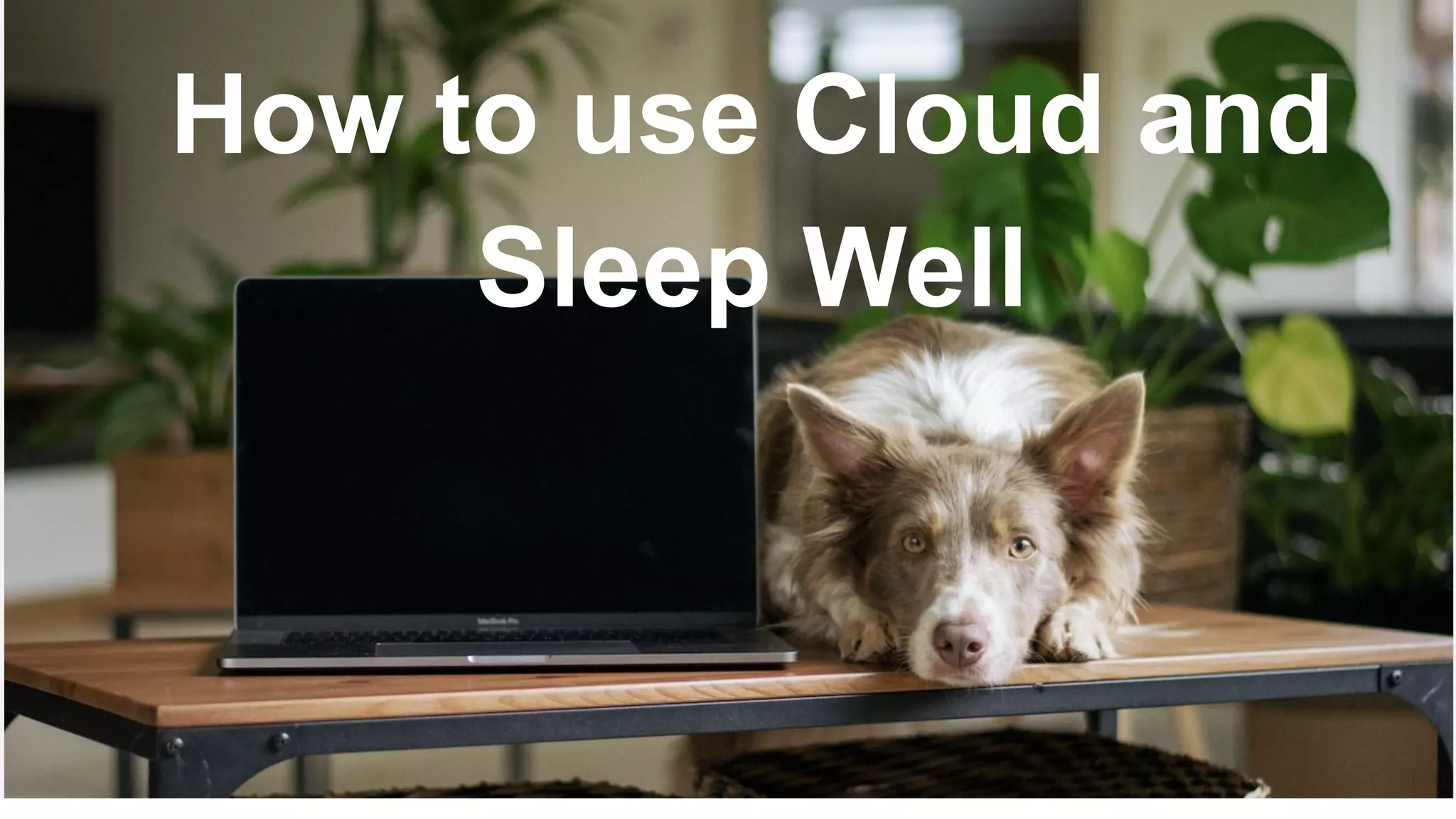 How to use Cloud and
Sleep Well
 