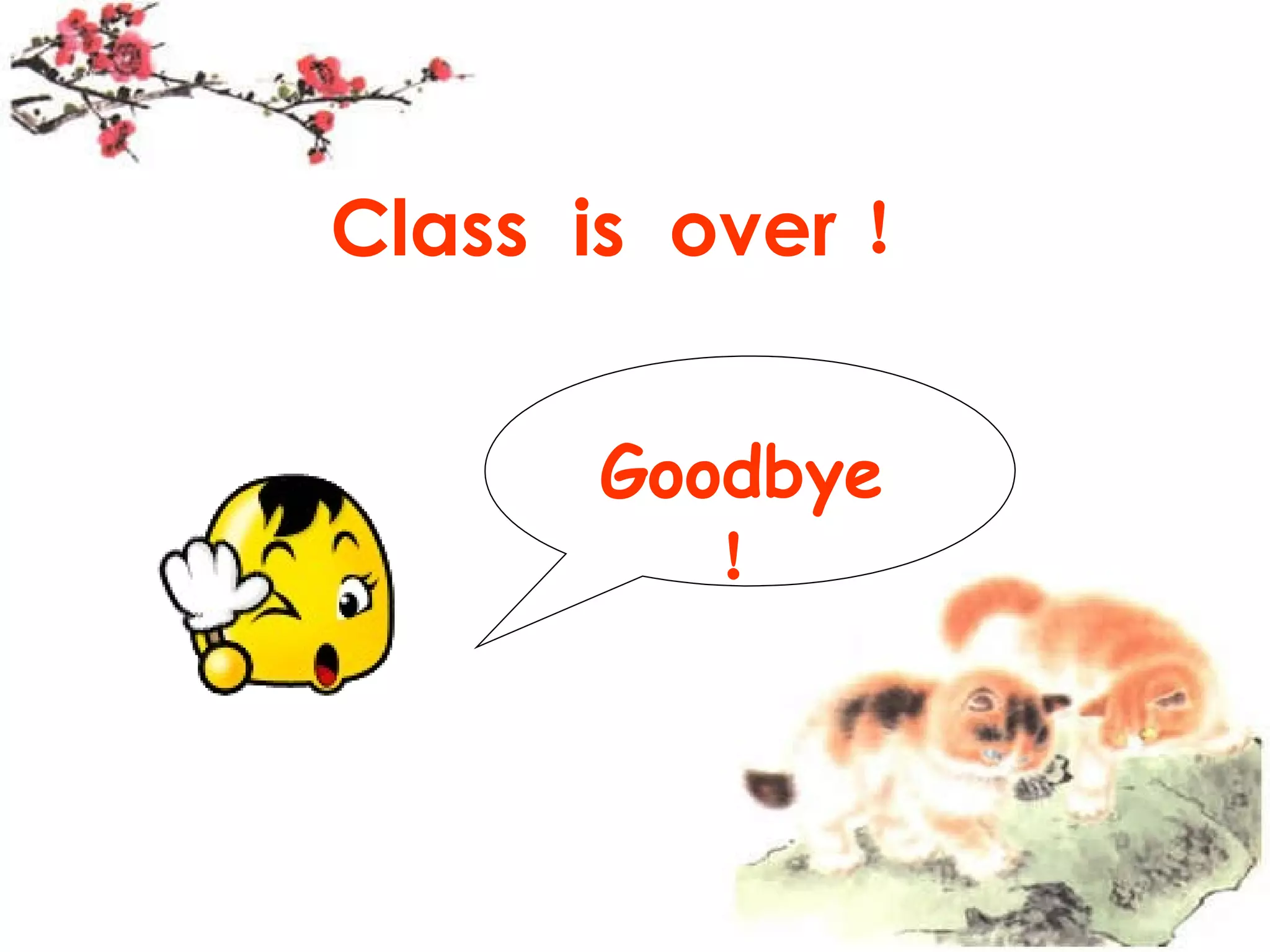 Class is over ! Goodbye !