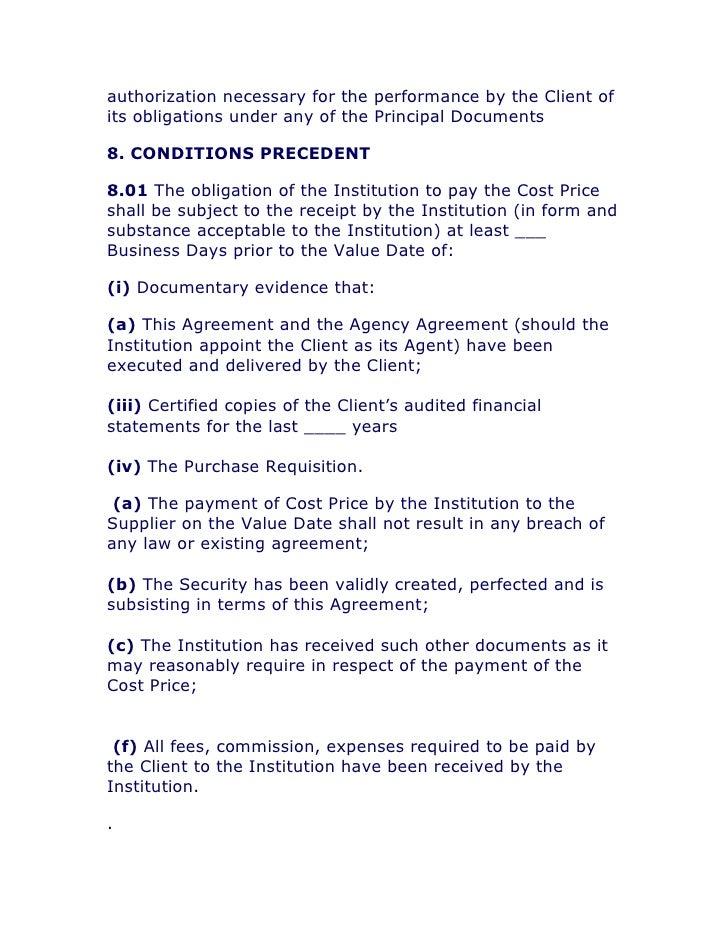 Murabaha Agreement Template