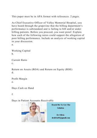 Apa Billing Guide This paper must be in APA format with references. 2 pages.As Chi.docx