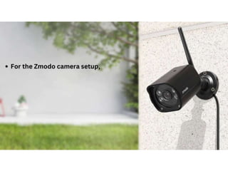 Zmodo camera setup & login