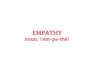 This is a talk about empathy.
 