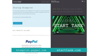 blueprint.paypal.com starttank.com
 